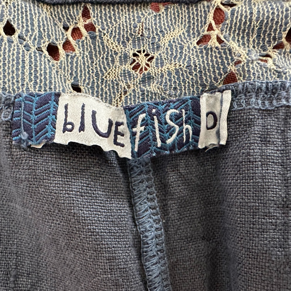 Blue Fish Lace Pinafore in Vintage Indigo - Picture 6 of 7